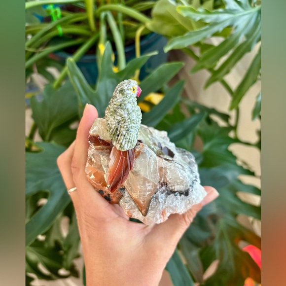 Parrot Carving on Calcite - Picture 4 of 6